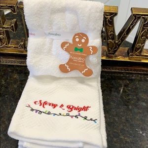 Set of two holiday dish towels